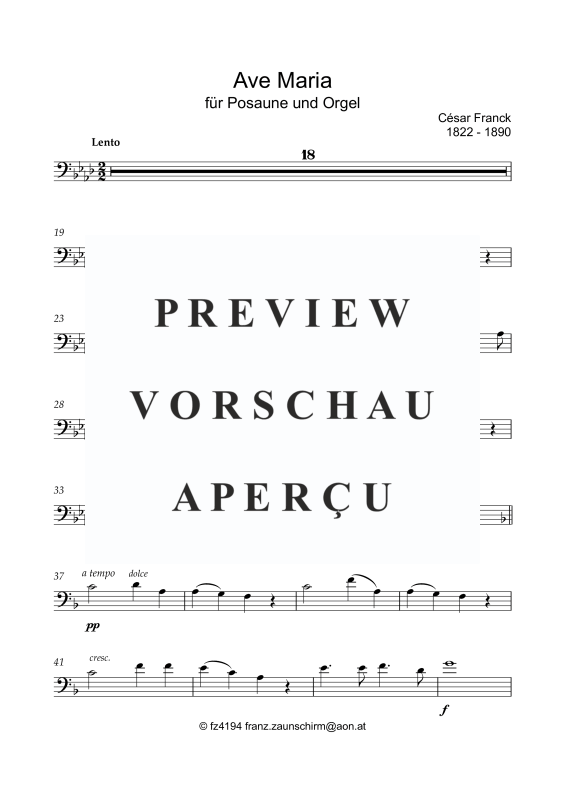 Produktgalerie: Seite 6 von 10 Ave Maria, , Posaune und Orgel