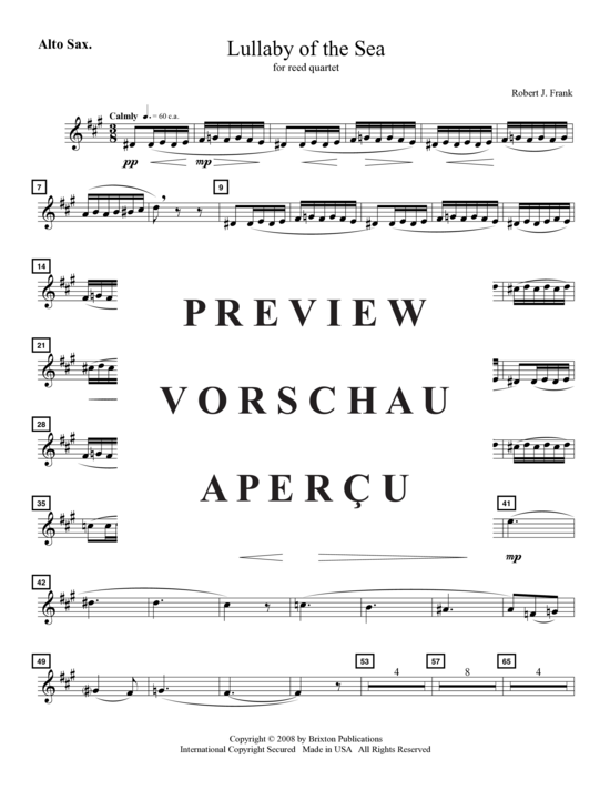 Product gallery: Page 14 of 17 Lullaby of the Sea , , (oboe, clarinet, alto saxophone and bassoon)