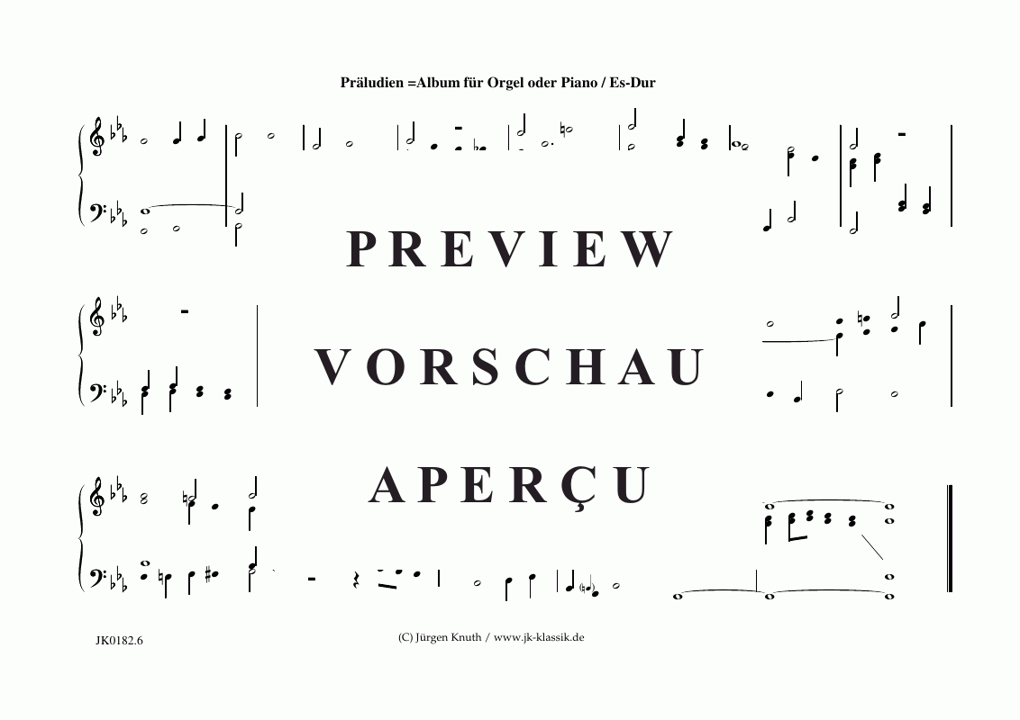 Produktgalerie: Seite 7 von 11 Präludien Es-Dur , , (Orgel/Klavier Solo)