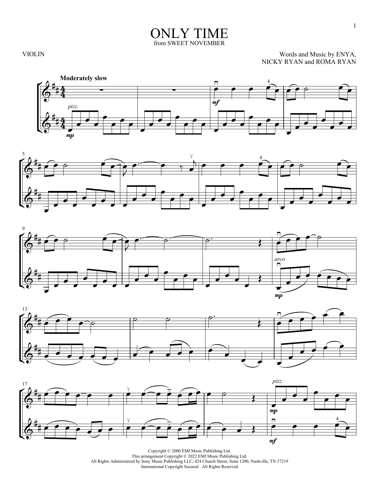 Product gallery: Page 1 of 1 Only Time, Enya