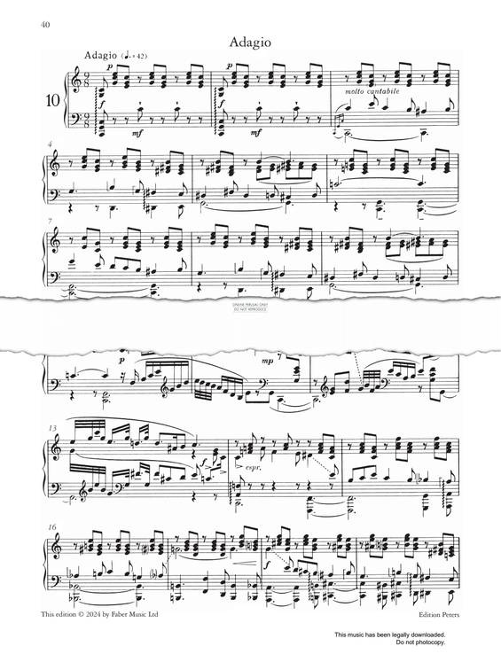 Produktgalerie: Seite 1 von 1 Adagio (from 'Cinderella' Ten Pieces Op.97), Sergei Prokofiev, Klavier