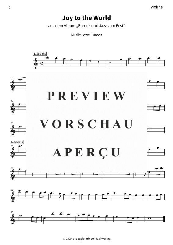 Product gallery: Page 7 of 8 Joy to the World - aus dem Album Barock und Jazz zum Fest, , (Duet 2x violin)