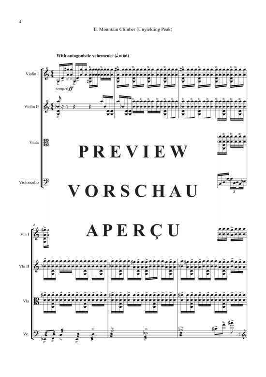 Produktgalerie: Seite 5 von 21 Four Aphoristic Inventions , , (Streicherquartett)