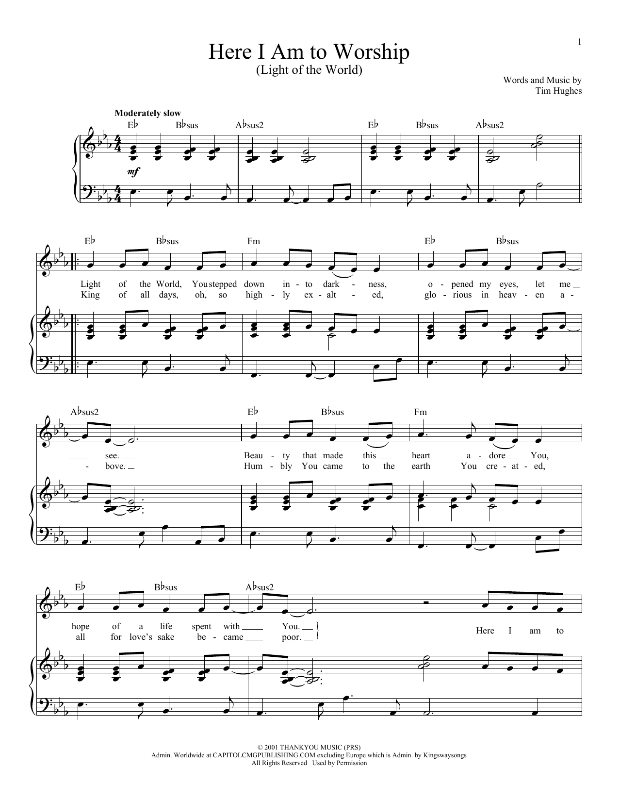 Produktgalerie: Seite 1 von 1 Here I Am To Worship (Light Of The World), Tim Hughes, Gesang, Klavier