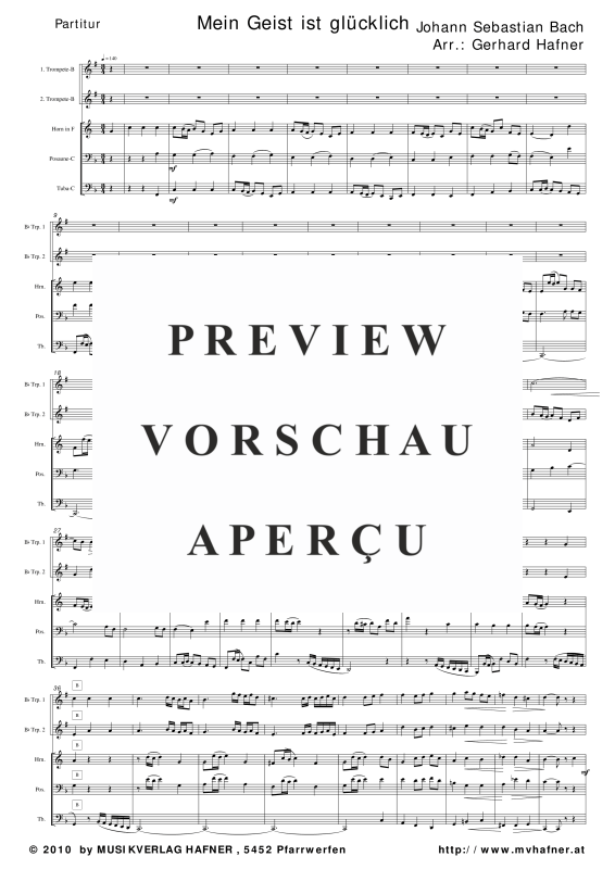 gallery: Mein Geist ist glücklich, , (Blechbläser Quintett)