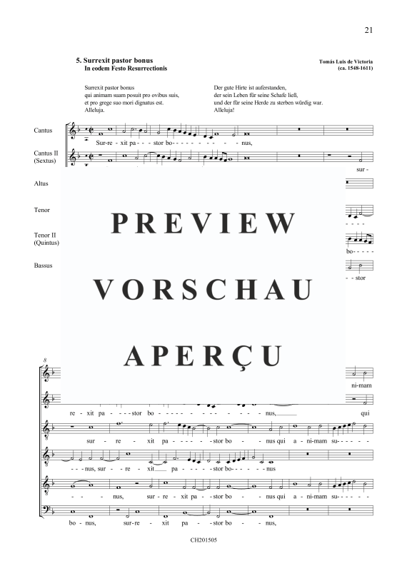 Produktgalerie: Seite 2 von 5 Surrexit pastor bonus, , Gemischter Chor 5-timmig