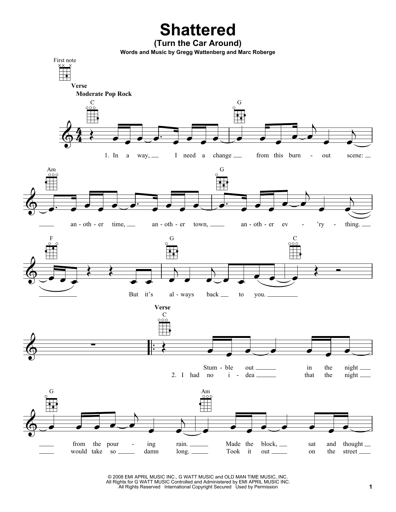 Product gallery: Page 1 of 1 Shattered (Turn The Car Around), O.A.R.