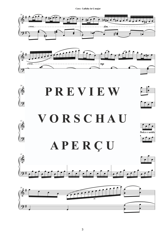Produktgalerie: Seite 4 von 5 Wiegenlied in G-Dur, , Klavier Solo