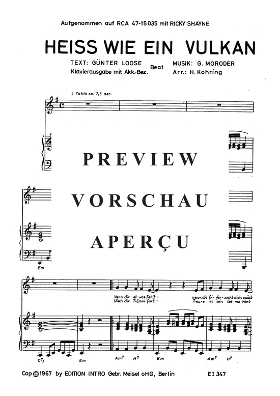 Produktgalerie: Seite 4 von 4 Heiß wie ein Vulkan, Shayne, 	Ricky, Klavier und Gesang