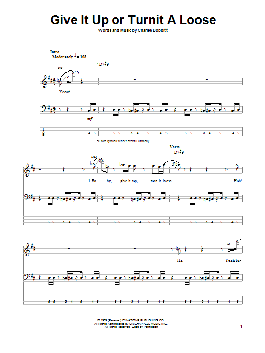 Produktgalerie: Seite 1 von 1 Give It Up Or Turnit A Loose, James Brown, E-Bass