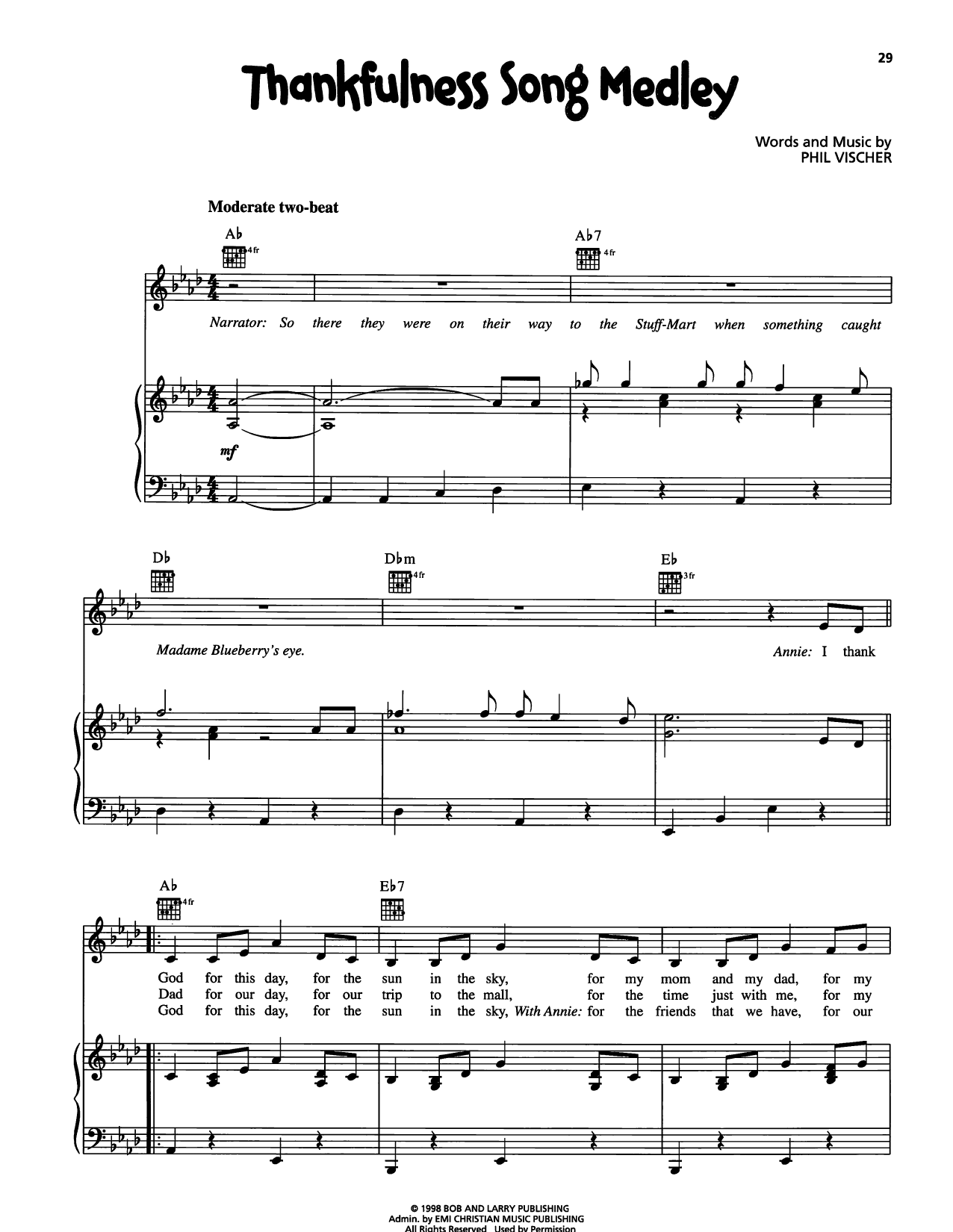 Produktgalerie: Seite 1 von 1 Thankfulness Song Medley, VeggieTales, Gesang, Gitarre, Klavier