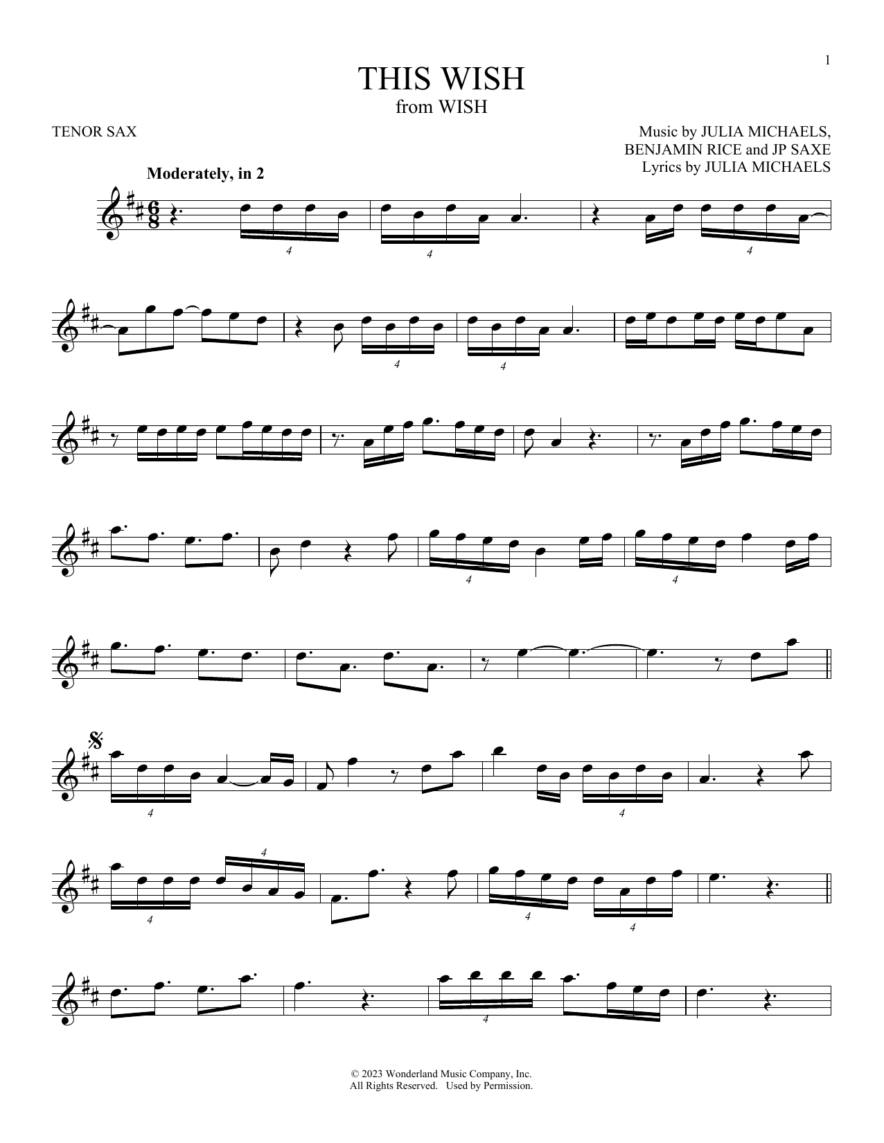 Product gallery: Page 1 of 1 This Wish (from Wish), Julia Michaels