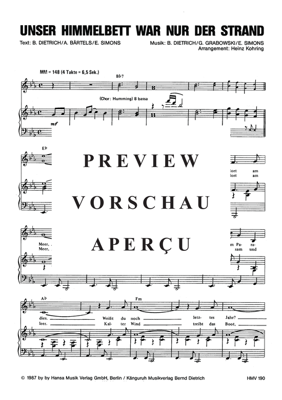 Produktgalerie: Seite 4 von 4 Unser Himmelbett war nur der Strand, Anderson, 	G.G., Klavier und Gesang