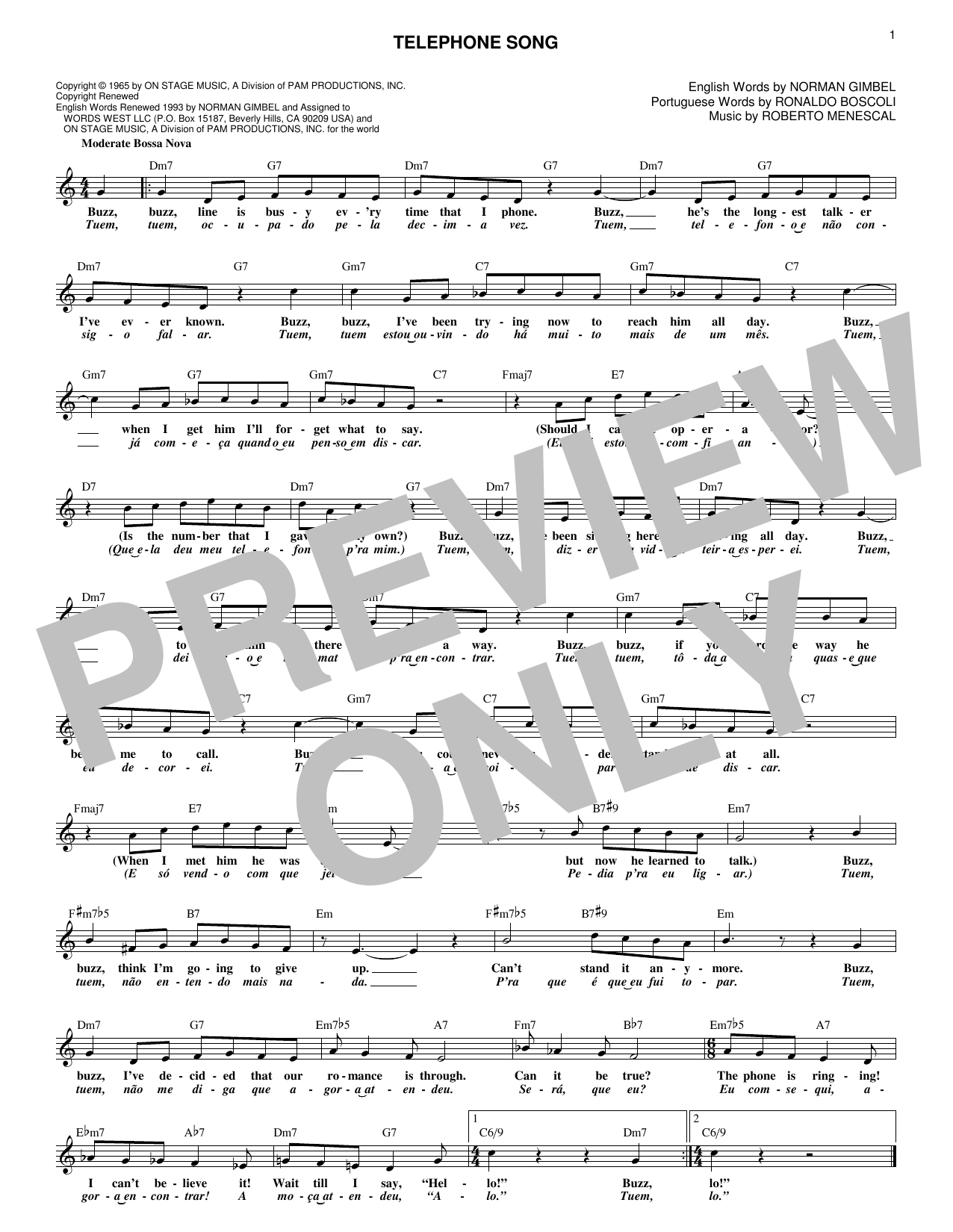 Product picture to: Telephone Song (feat. Astrud Gilberto)