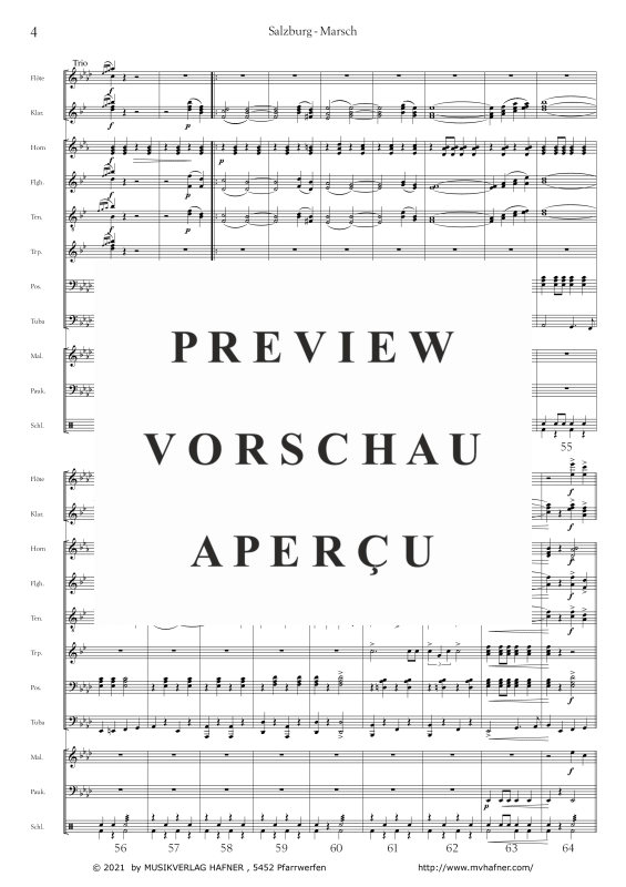 Product gallery: Page 9 of 11 Salzburg - Marsch, , (large wind orchestra)
