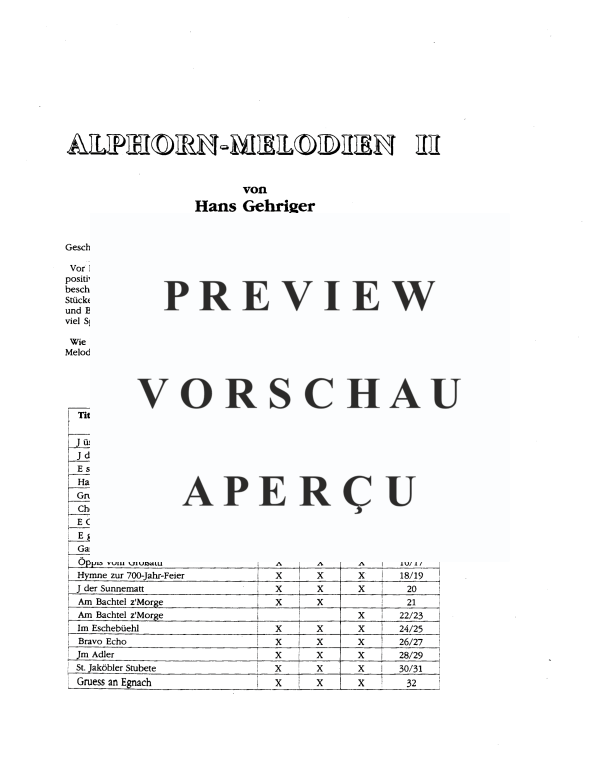 Produktgalerie: Seite 4 von 11 Alphornmelodien II, , Alphorn Solo, Duett, Trio