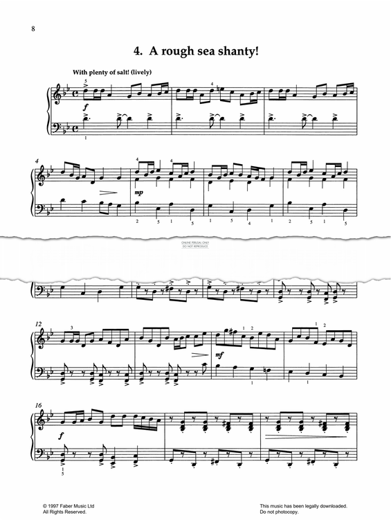 Produktgalerie: Seite 1 von 1 A Rough Sea Shanty, Pam Wedgwood, Klavier