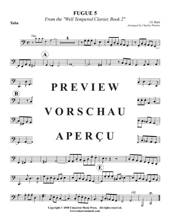 Produktgalerie: Seite 9 von 9 Fuga Nr. 5 aus Wohltemp. Klavier 2 , , (Blechbläserquintett)