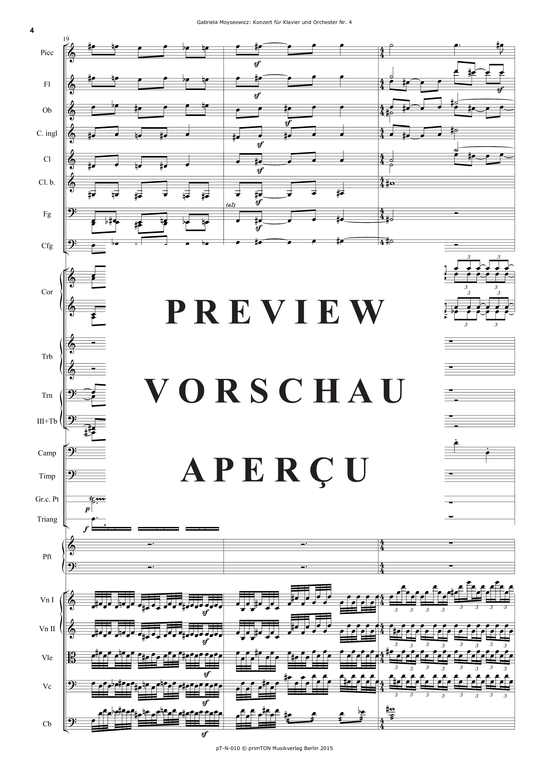 Product gallery: Page 9 of 21 Konzert für Klavier und Orchester Nr. 4 (2002) , ,  (orchestra + piano solo)