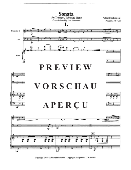 Produktgalerie: Seite 5 von 21 Sonata , , (Trompete in Bb/C, Tuba + Klavier)