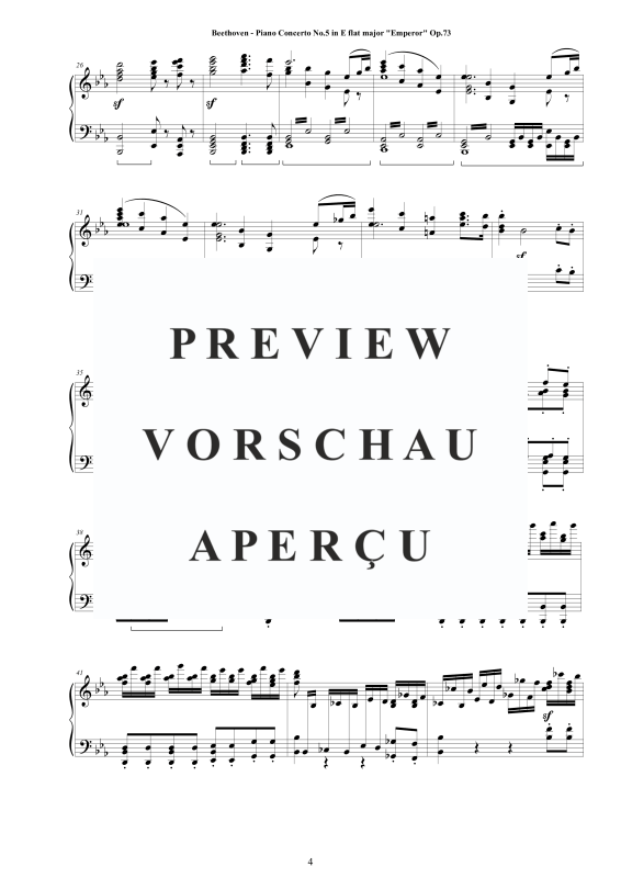 Produktgalerie: Seite 5 von 11 Piano Concerto No.5 in E flat major ´Emperor´ Op.73 - Piano Version, , Klavier Solo
