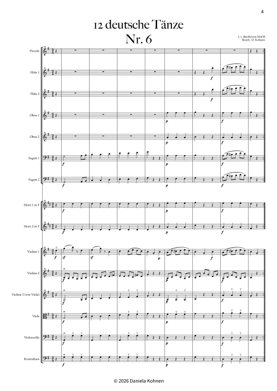 Produktgalerie: Seite 1 von 11 Deutscher Tanz Nr. 6, , Jugendkammerorchester