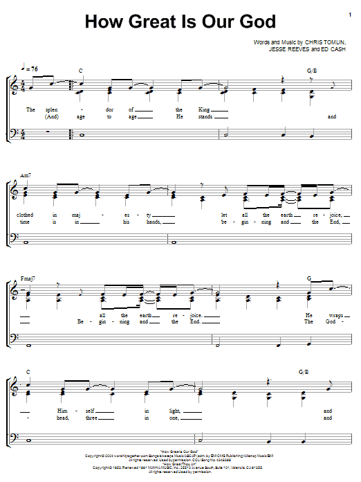 Produktgalerie: Seite 1 von 1 How Great Is Our God, Chris Tomlin, Gesang, Gitarre, Klavier