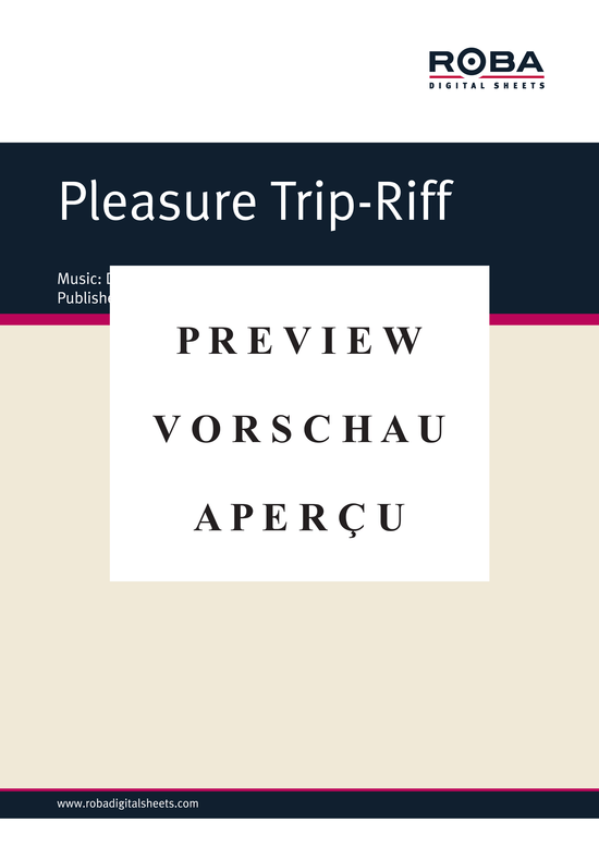 Produktgalerie: Seite 2 von 2 Pleasure Trip-Riff , Dieter Janik, Klavier Solo