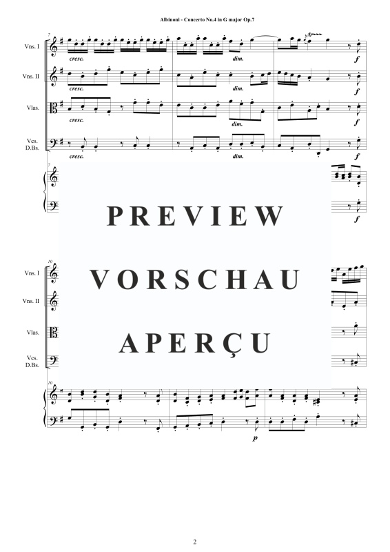 Product gallery: Page 3 of 11 Concerto No.4 in G-Dur Op.7, , String Ensemble and Harpsichord