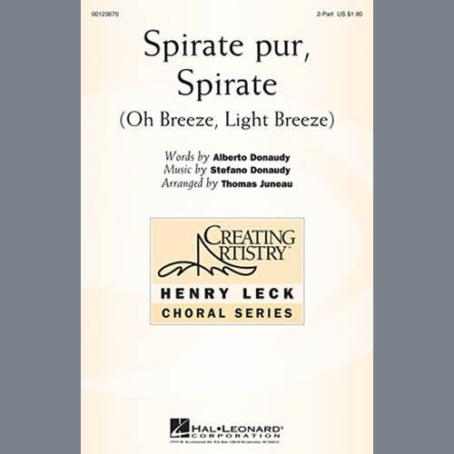 cover: Spirate Pur, Spirate (Oh Breeze, Light Breeze), Thomas Juneau