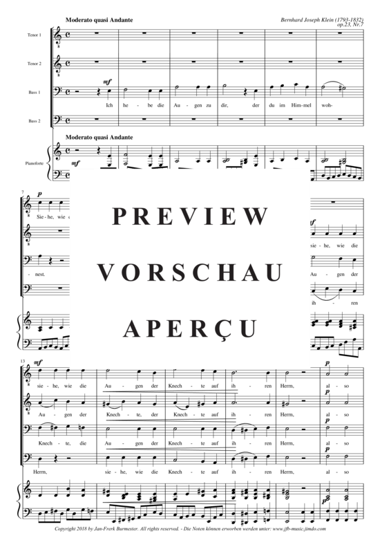 gallery: Ich hebe die Augen zu dir , , (Männerchor + Klavier)