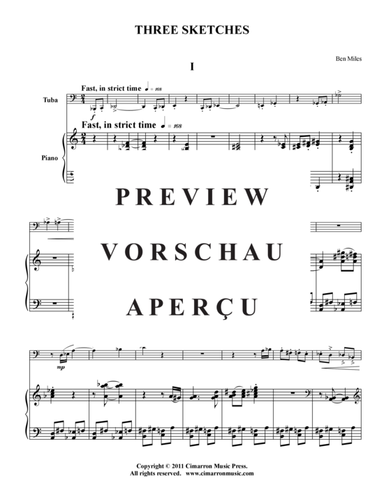 Product gallery: Page 2 of 21 Three Sketches , , (tuba + piano)