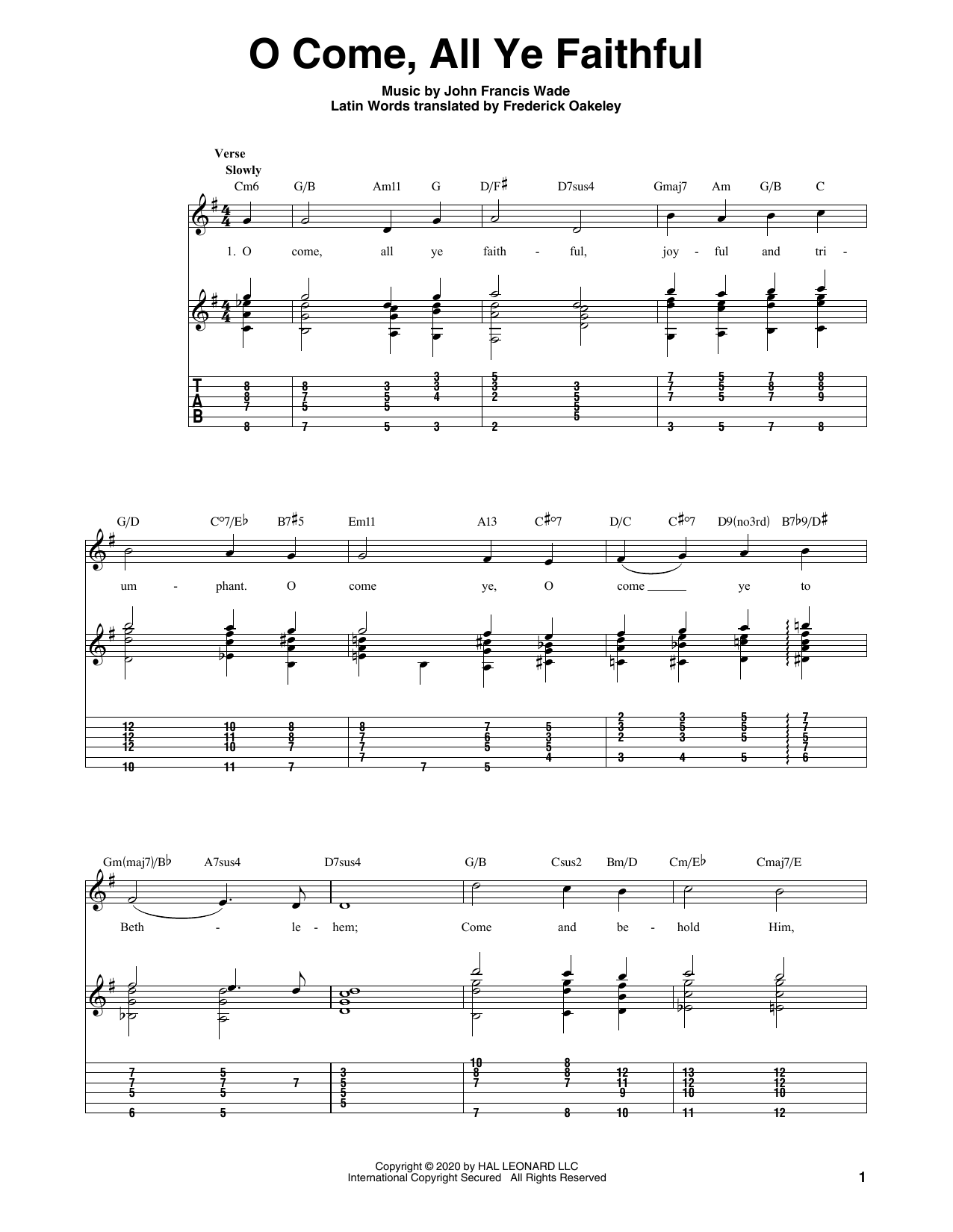 Produktbild zu: O Come, All Ye Faithful (Adeste Fideles)