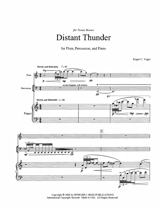 Product picture to: Distant Thunder Roger C. Vogel