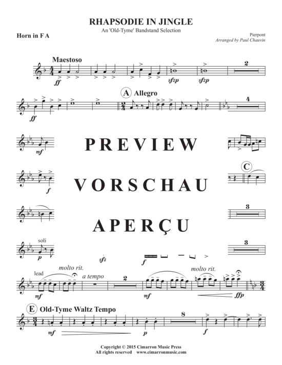 Produktgalerie: Seite 15 von 21 Rhapsodie in Jingle , , (Doppeltes Blechbläserquintett)