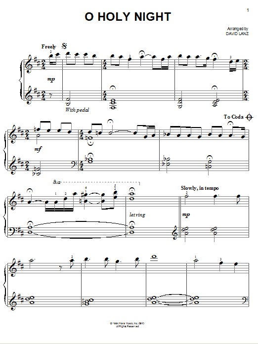 Product gallery: Page 1 of 1 O Holy Night, David Lanz