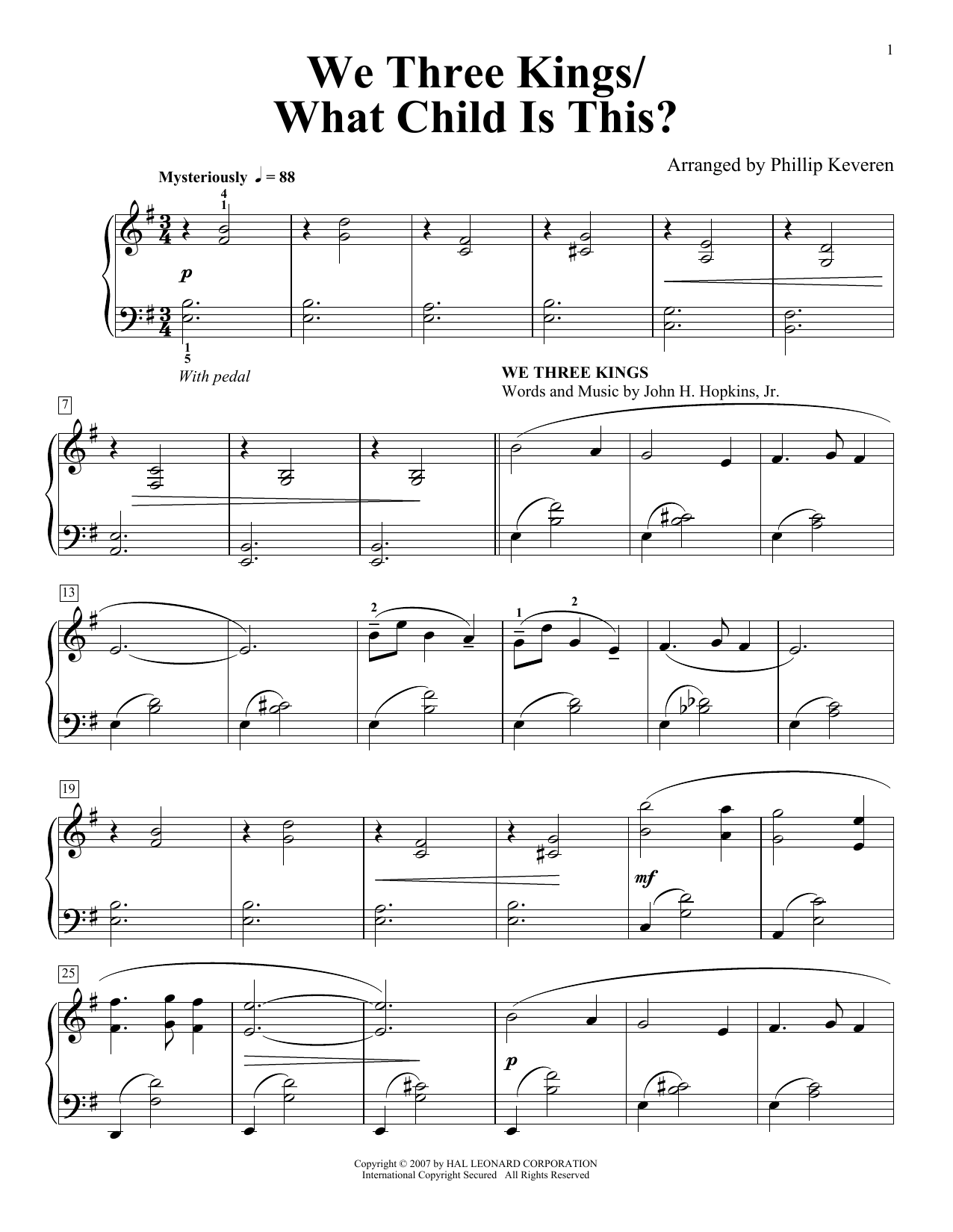 Produktbild zu: We Three Kings/What Child Is This (arr. Phillip Keveren)