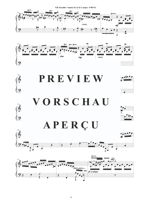 Produktgalerie: Seite 5 von 9 Sonate Nr. 12 in C-Dur, , Klavier Solo