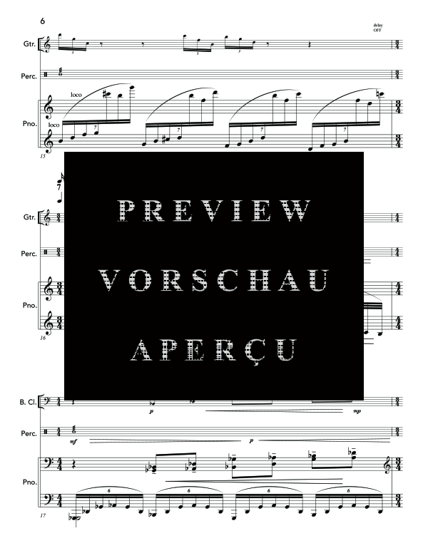 Produktgalerie: Seite 10 von 11 Atomic Variations, , (Quartett Bass Klarinette, Gitarre, Percussion und Klavier)