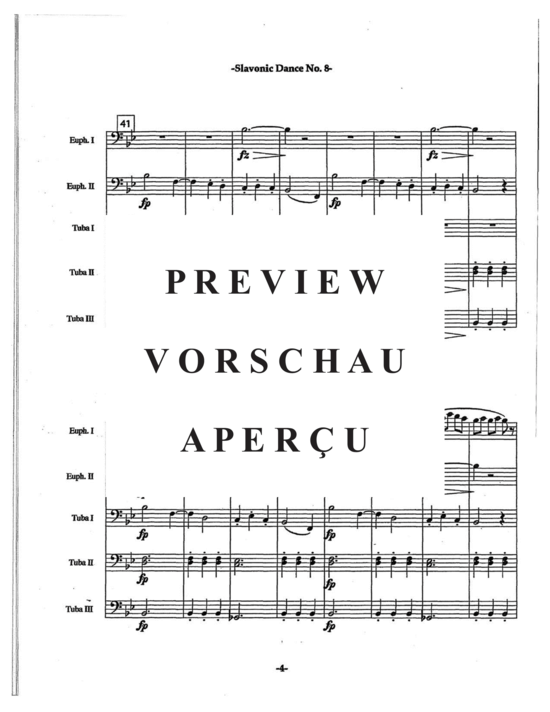 Product gallery: Page 8 of 21 Slavonic Dances Op. 46 No. 8 , , (Tuba Quartett EETT)