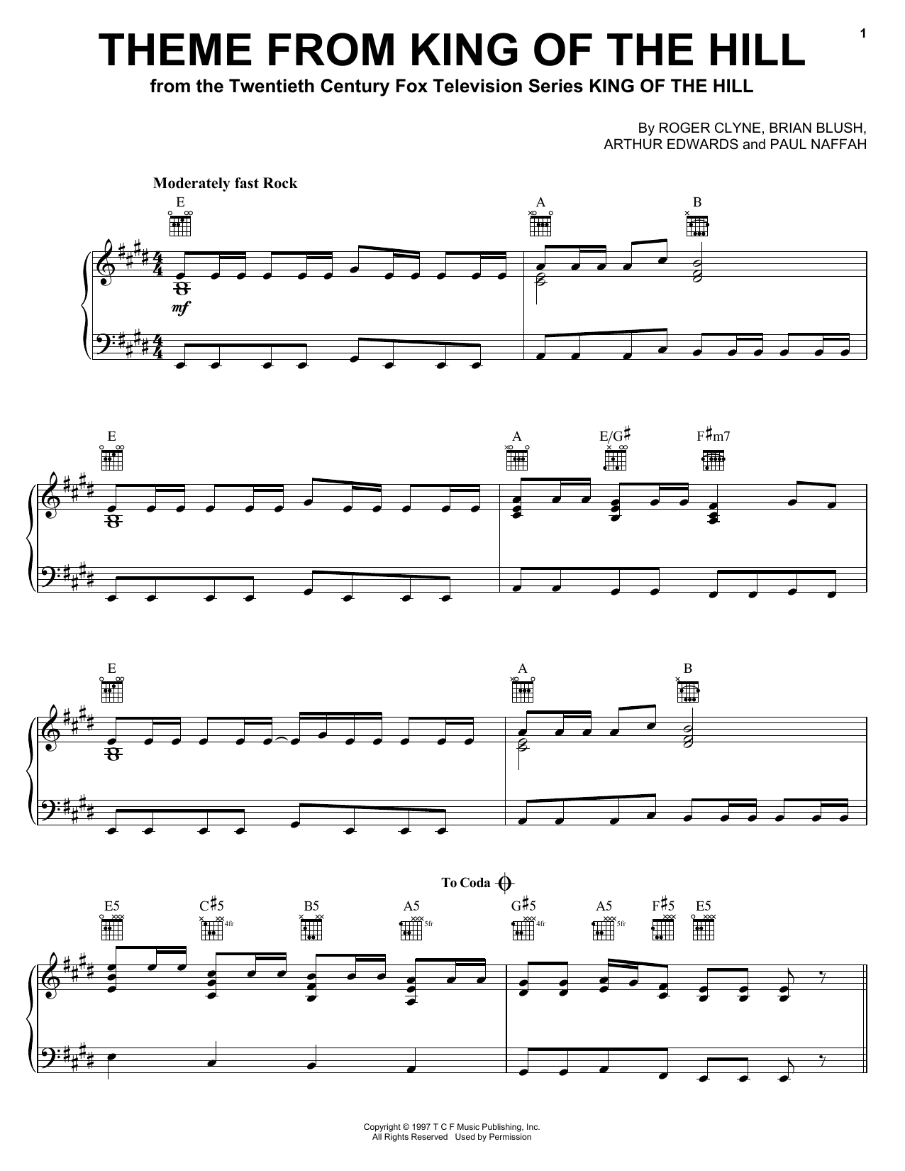 Product gallery: Page 1 of 1 Theme From King Of The Hill, Roger Clyne
