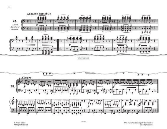 Product picture to: Andante Cantabile In A Minor (No.24 from 'Melodische Übungsstücke Op.149')