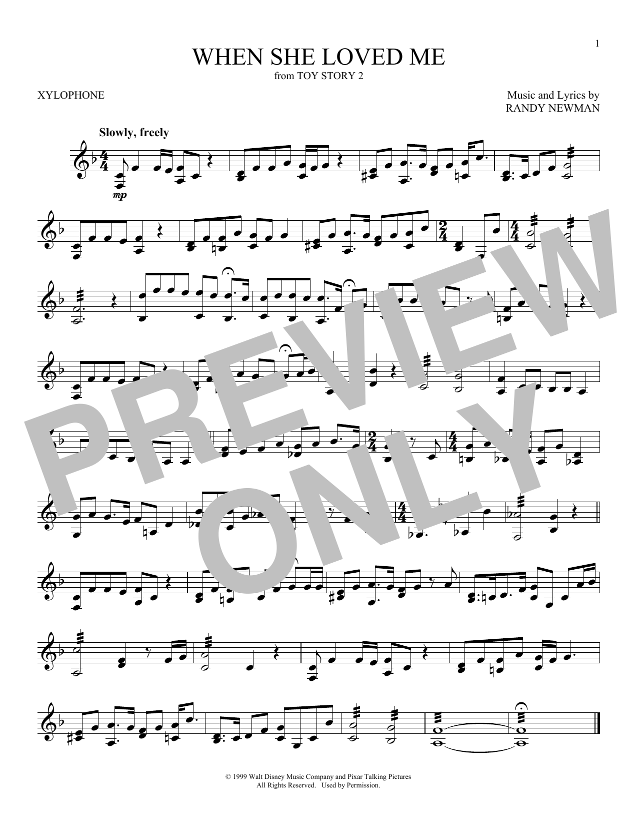 Produktbild zu:  When She Loved Me (from Toy Story 2) - Sarah McLachlan