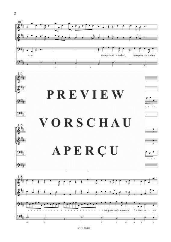 Produktgalerie: Seite 9 von 11 Vox Domini super aquas (Psalm 29), , Gemischtes Ensemble Bass, 2 Violinen und BC