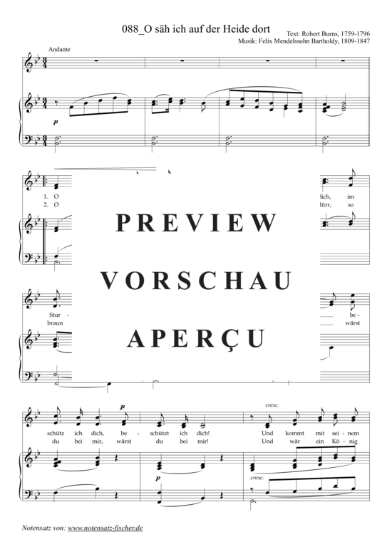 Product gallery: Page 2 of 3 O säh ich auf der Heide dort , , (voice + piano)