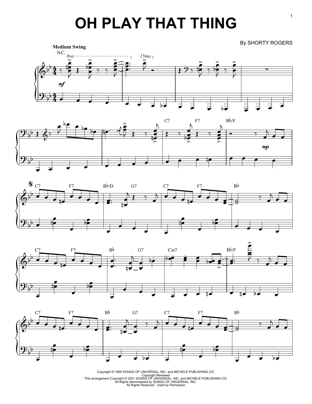 Product picture to: Oh Play That Thing [Jazz version] (arr. Brent Edstrom)