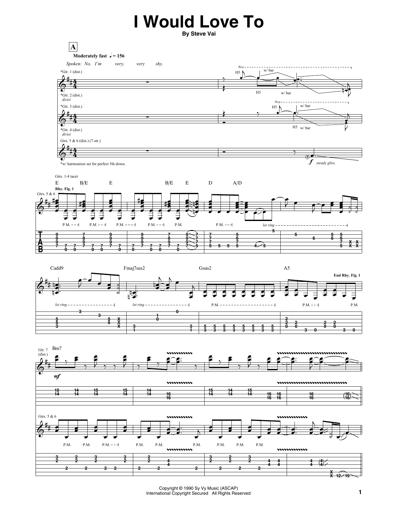 Produktgalerie: Seite 1 von 1 I Would Love To, Steve Vai, Gitarre