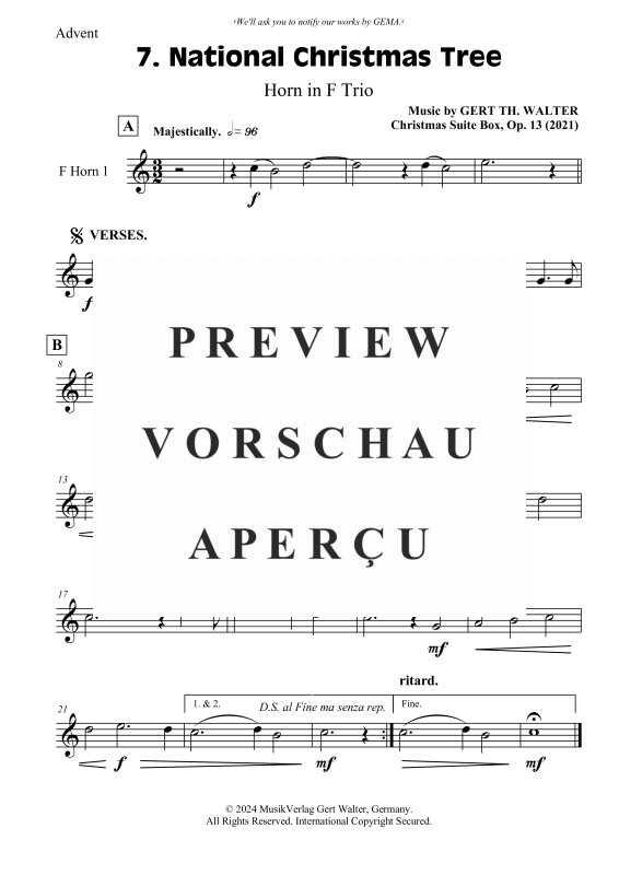 Produktgalerie: Seite 4 von 6 National Christmas Tree, , (Horn Trio)