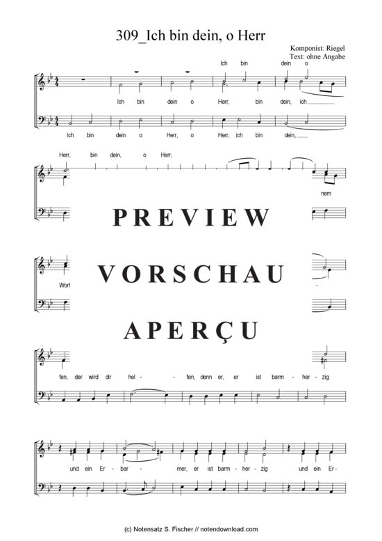 Product gallery: Page 2 of 3 Ich bin dein, o Herr , , (Mixed choir SAB)