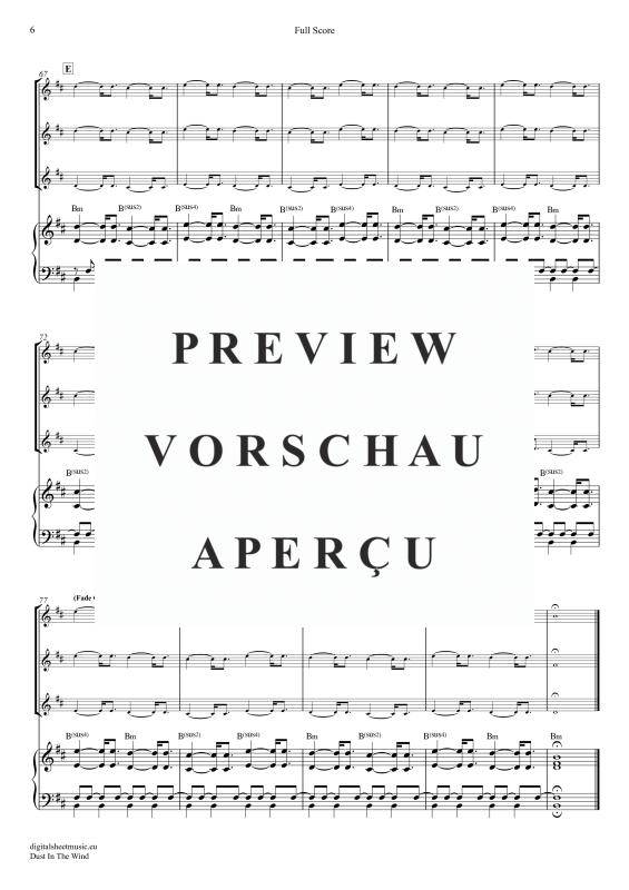 Product gallery: Page 7 of 11 Dust In The Wind, Kansas, (flute trio + piano)